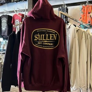 Men’s Sullen Art Co. Zip Up Hoodie - Burgandy